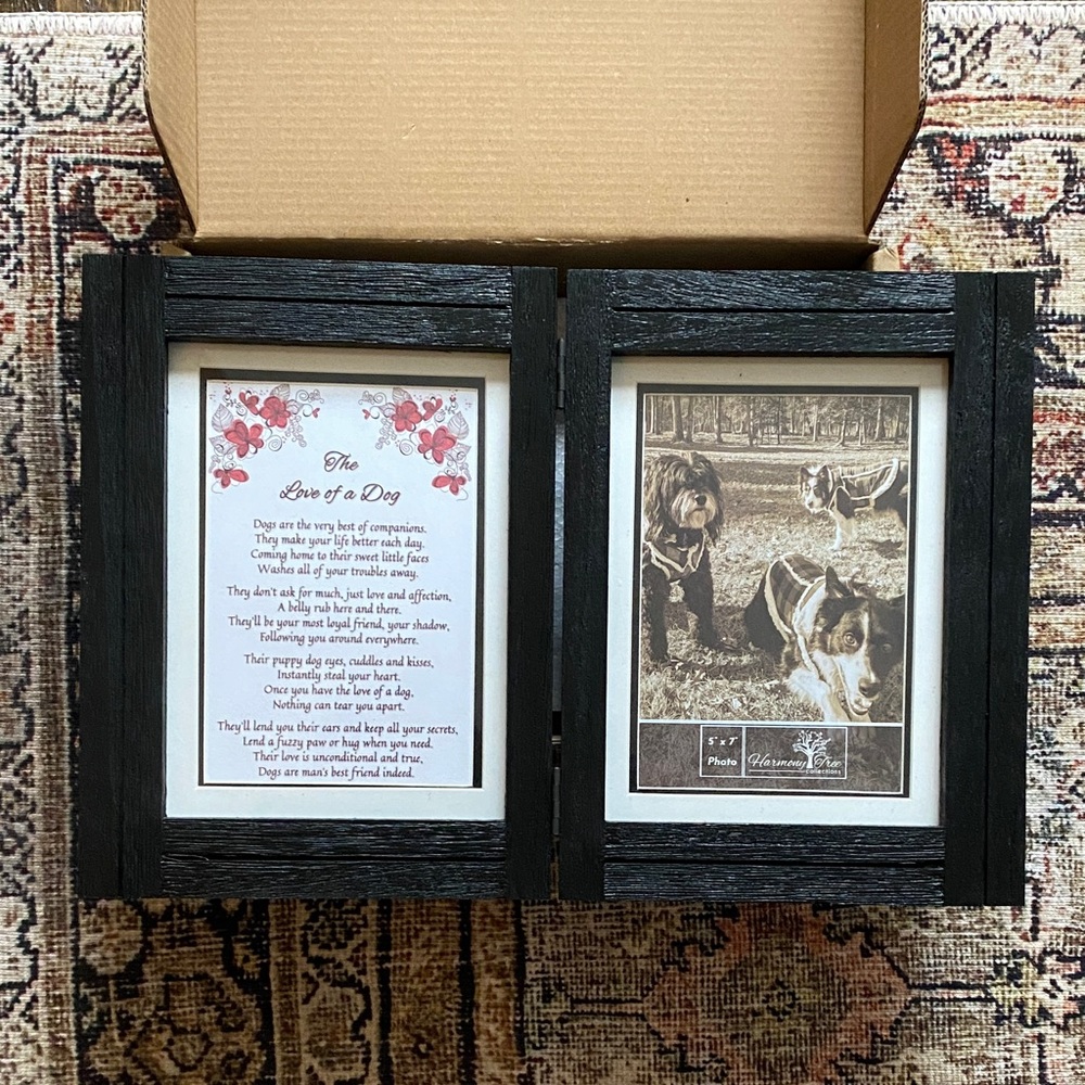 NWT Harmony Tree Black Double Picture Frame